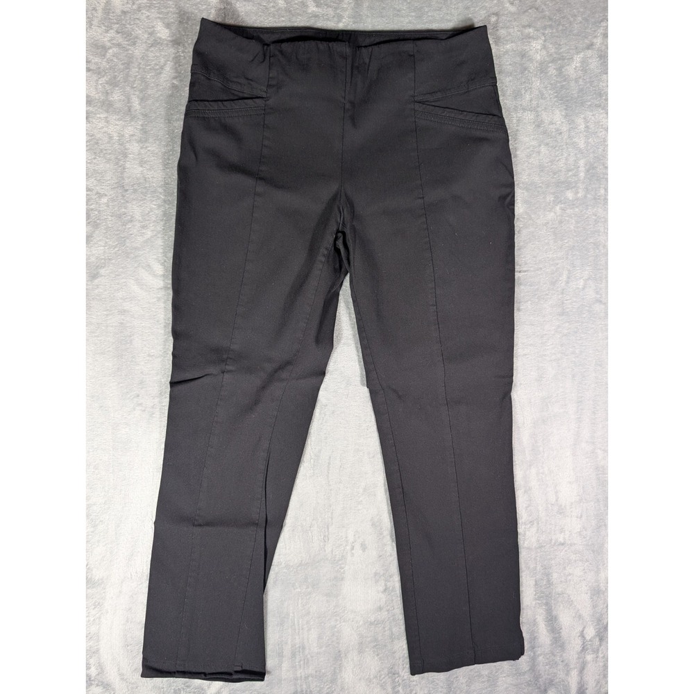 Joe B by Joe Benbasset Women's Black Pull-On Stretch Dress Pants Trousers Large
